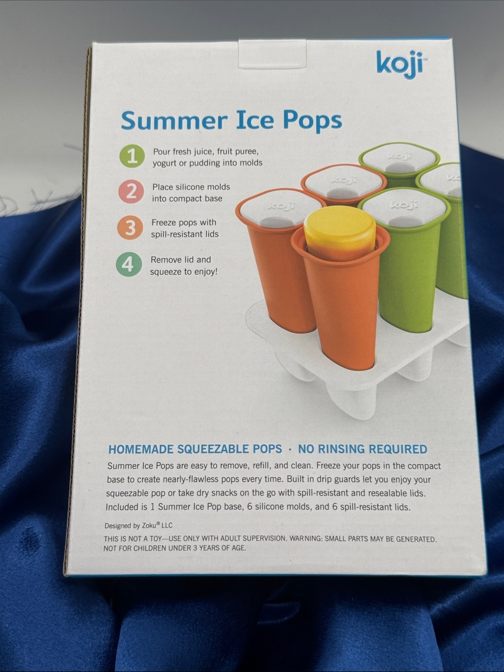 koji Summer Ice Pops Silicone Mold Set - Multicolor. NIB - Picture 2 of 2